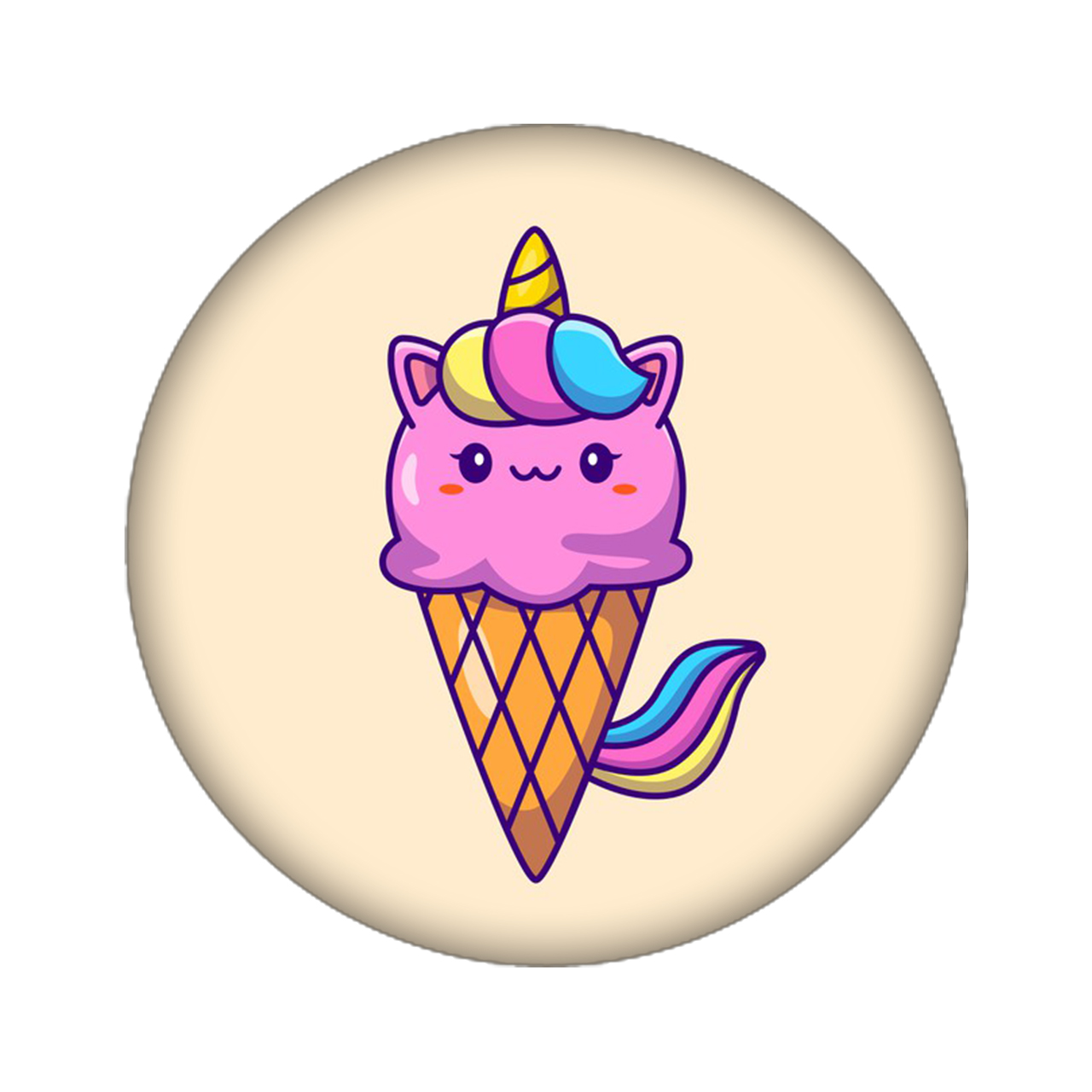 استیکر تزئینی موبایل مدل بستنی یونیکورنی کد 4738