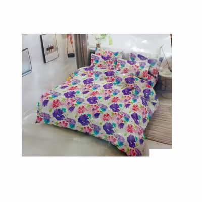 ملحفه مدل کشدار طرح گلابتون کد 00 سایز 90x200 سانتی متر