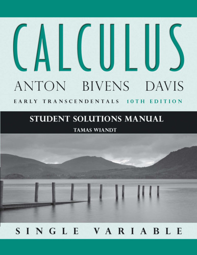 خرید و دانلود نسخه کامل کتاب Calculus: Early Transcendentals Single Variable: Student Solutions Manual