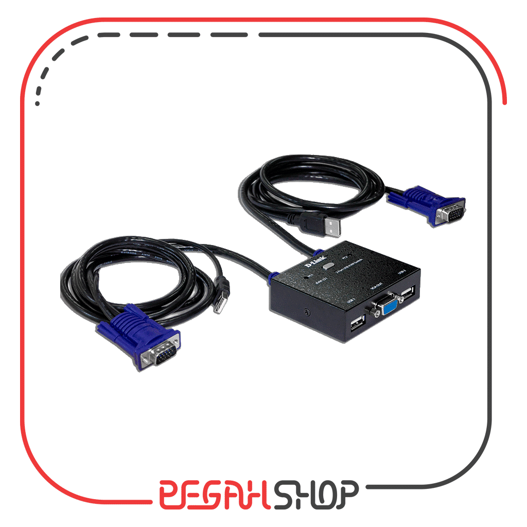 سوییچ 2 پورت برند D-Link مدل KVM-221