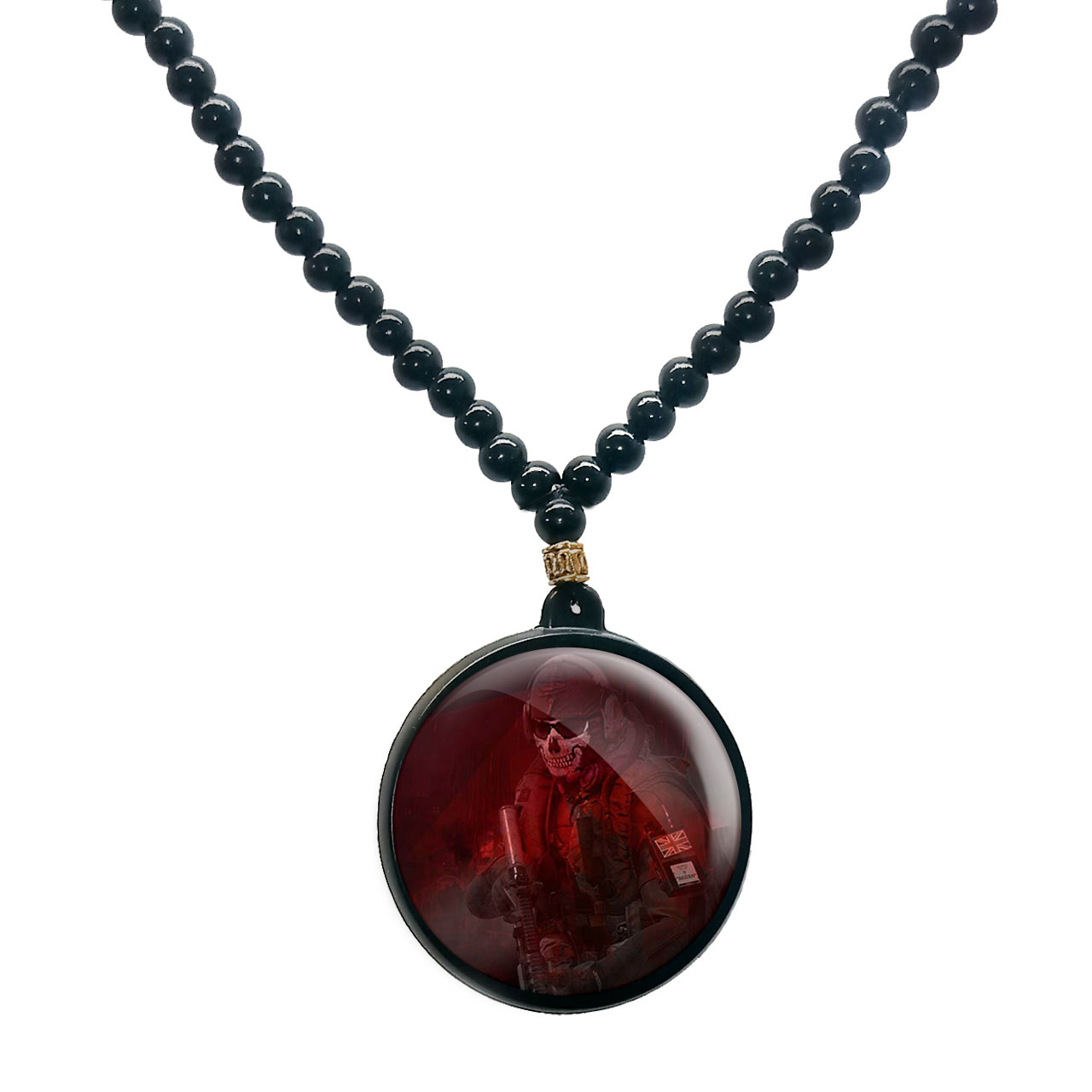 گردنبند پرمانه طرح call of duty کد pmd.7651 مدل دو طرفه