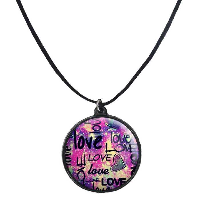 گردنبند پرمانه طرح عاشقانه کد pmb.5291 مدل دو طرفه