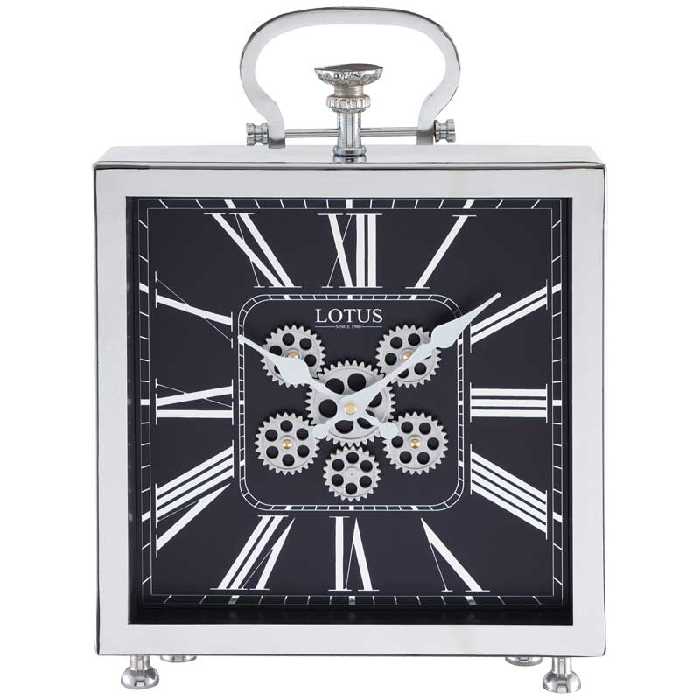 ساعت روميزی فلزی چرخ دنده ای لوتوس کد محصول: TC-801-MONTEBELLOSILVER/ BL&SILVER/WH&GOLD /BL&GOLD/WH