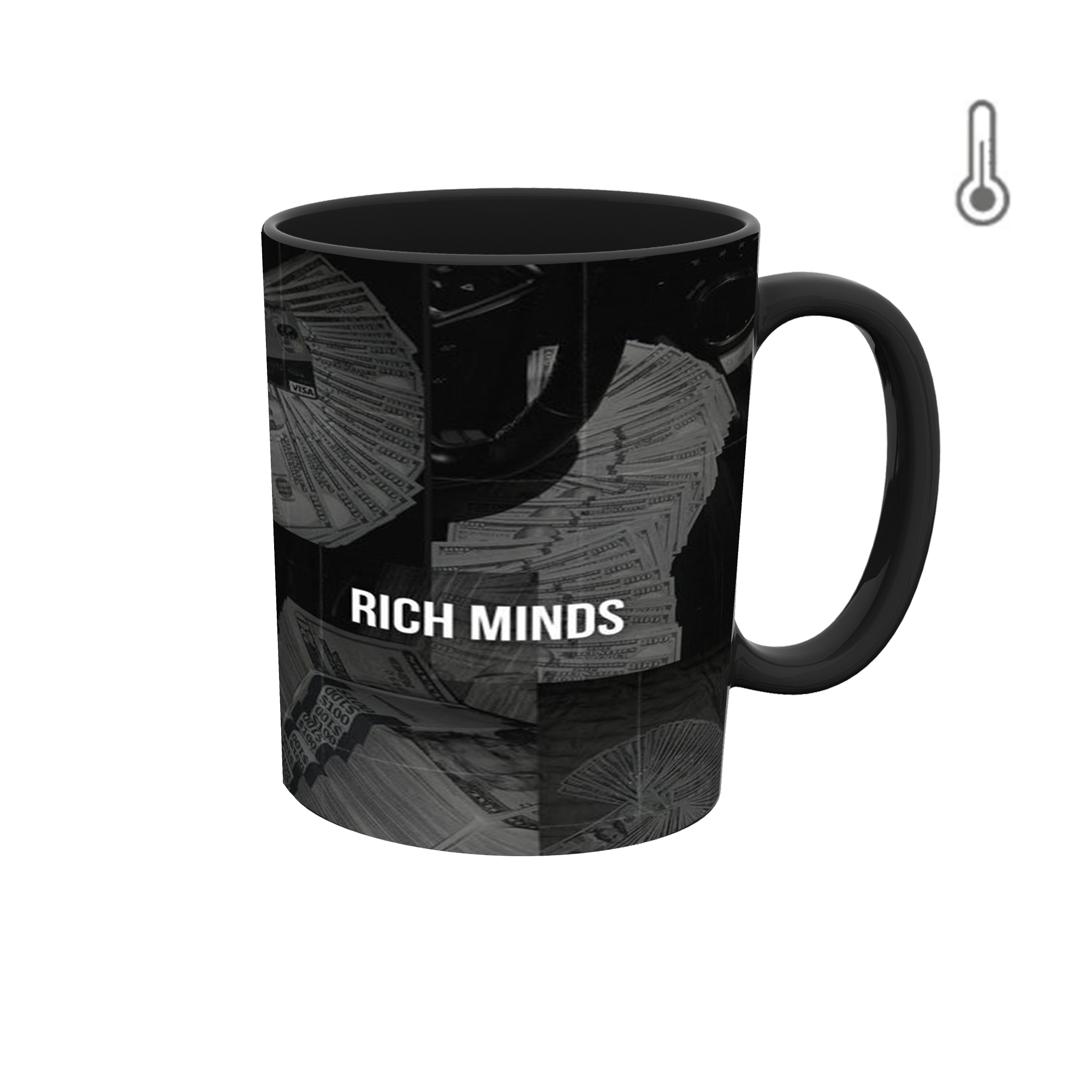 ماگ حرارتی طرح پول و پولداری انگیزشی 