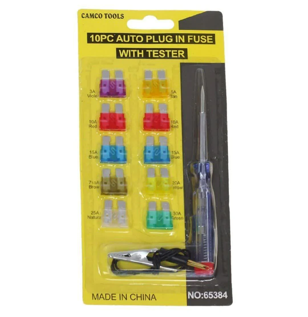 تستر فیوز خودرو همراه با ده عدد فیوز