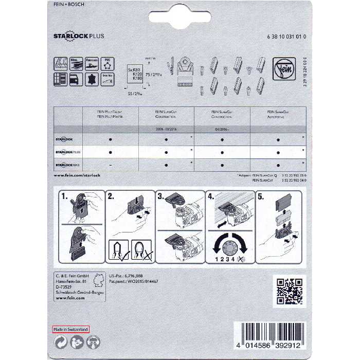 ست سنباده زنی شیارهای ابزار همه کاره فاین مدل 63810031010
