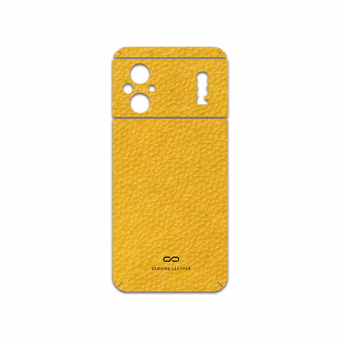 برچسب پوششی ماهوت مدل Mustard-Leather مناسب برای گوشی موبایل شیائومی Poco M5