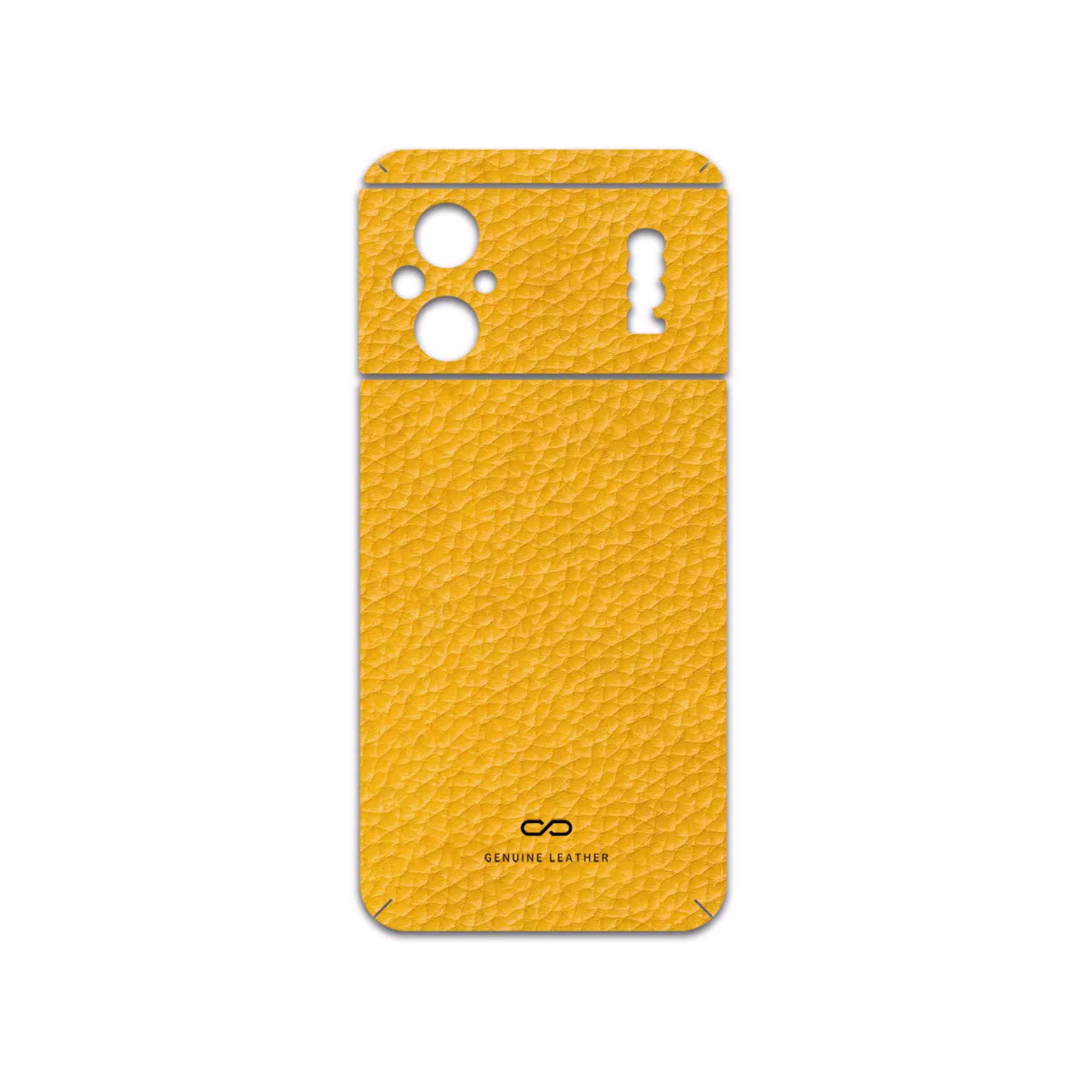 برچسب پوششی ماهوت مدل Mustard-Leather مناسب برای گوشی موبایل شیائومی Poco M5