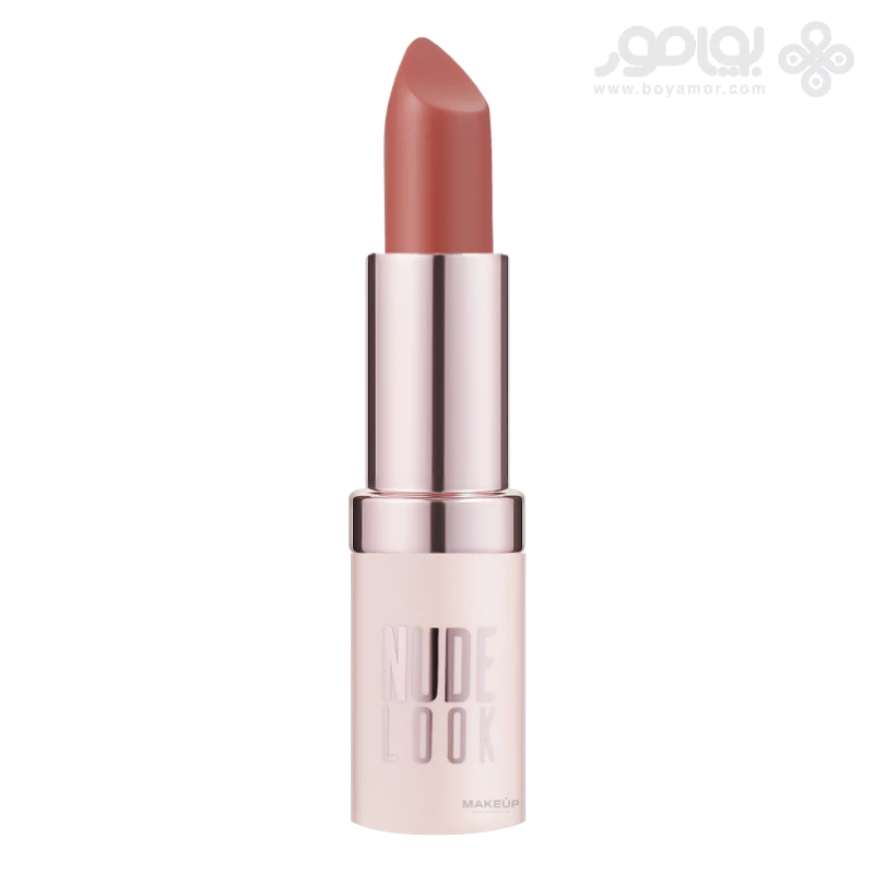رژ لب جامد مات گلدن رز مدل NUDE LOOK شماره 03 رنگ PINKY NUDE