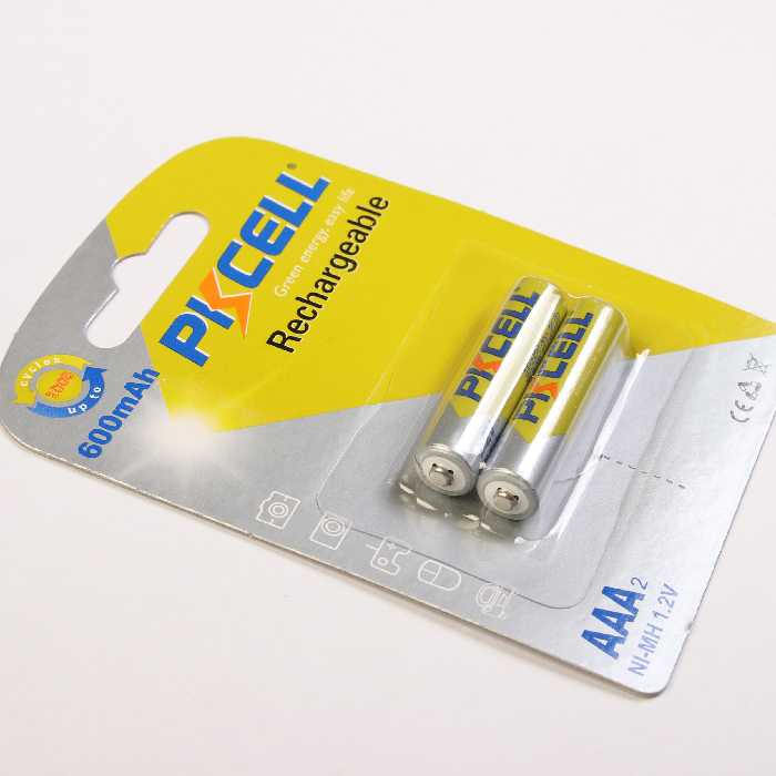 باتری نیم قلمی قابل شارژ پیکسل مدل Green Energy 600 بسته 2 عددی