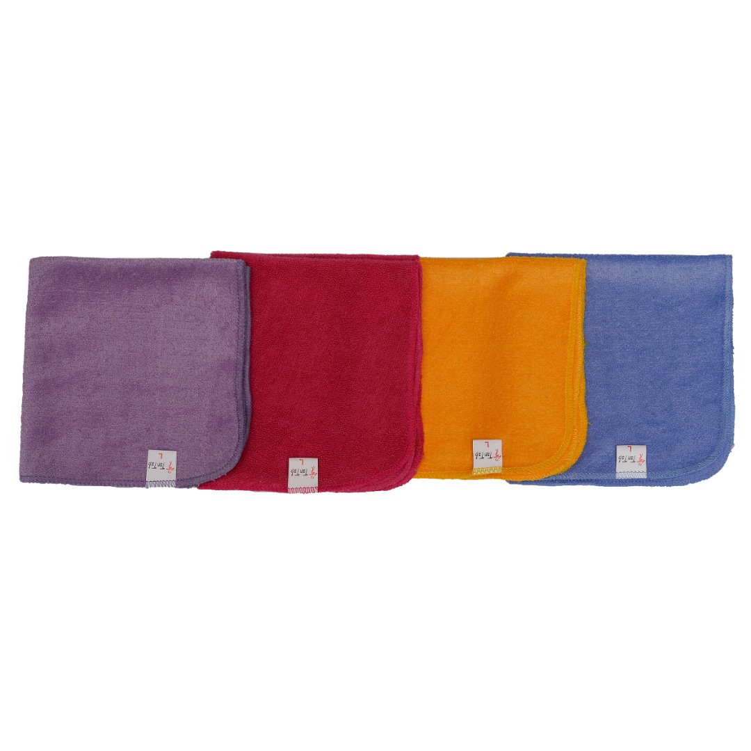 دستمال نظافت خانه و آشپزخانه تن تاب مدل حوله ای مجموعه 4 عددی