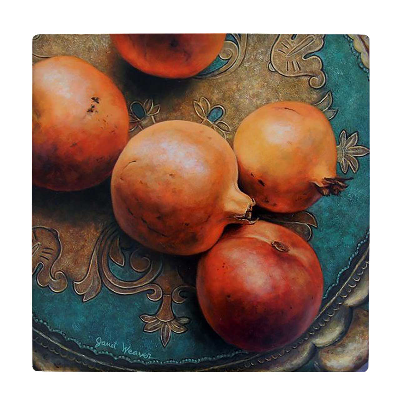 کاشی کارنیلا طرح نقاشی انارها کد wkk3528