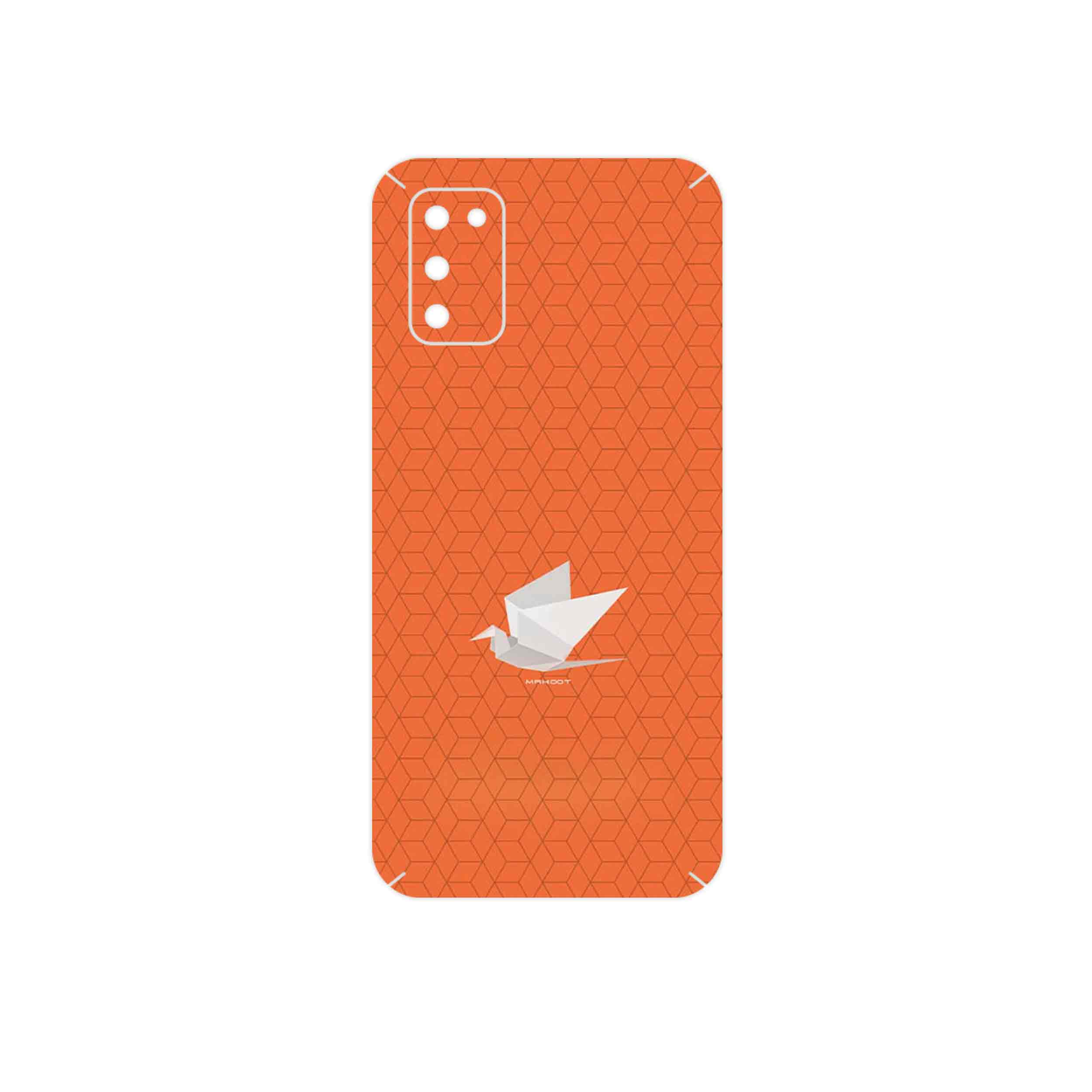 برچسب پوششی ماهوت مدل Minimalist origami bird مناسب برای گوشی موبایل سامسونگ Galaxy A02S
