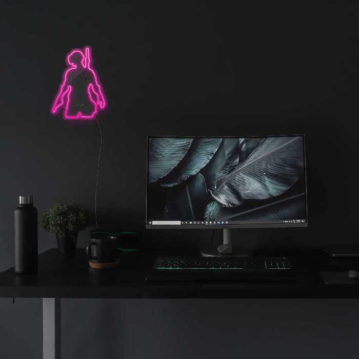 چراغ دیواری نئون دیزاین طرح Pubg-GL_BL