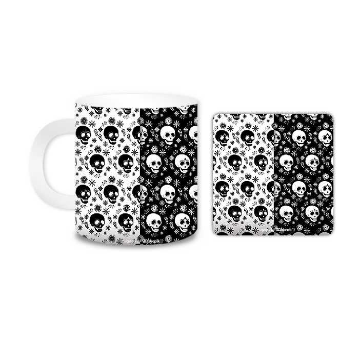 ماگ مدل جمجمه کد 364 به همراه زیر لیوانی