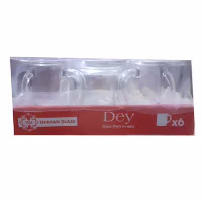 لیوان شیشه و بلور اصفهان مدل Dey کد 432 بسته 6 عددی