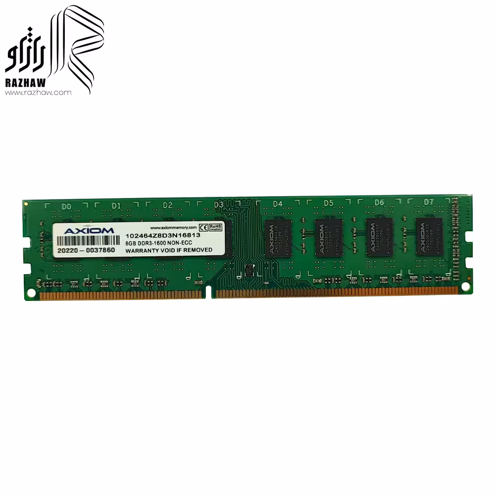 رم دسکتاپ ddr3l اکسیوم 12800/1600mhz مدل non-ecc ظرفیت 8 گیگ CL11