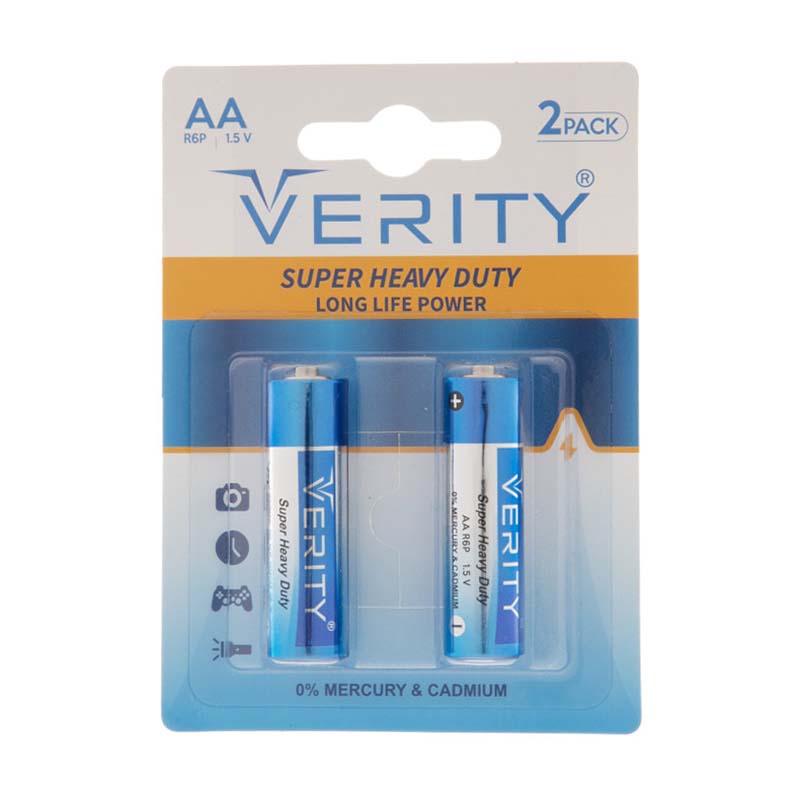 باتری قلمی وریتی Verity Super Heavy Duty R6P بسته 2 عددی
