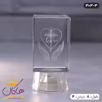 استند کریستالی چراغدار طرح لاو | کد 303/3