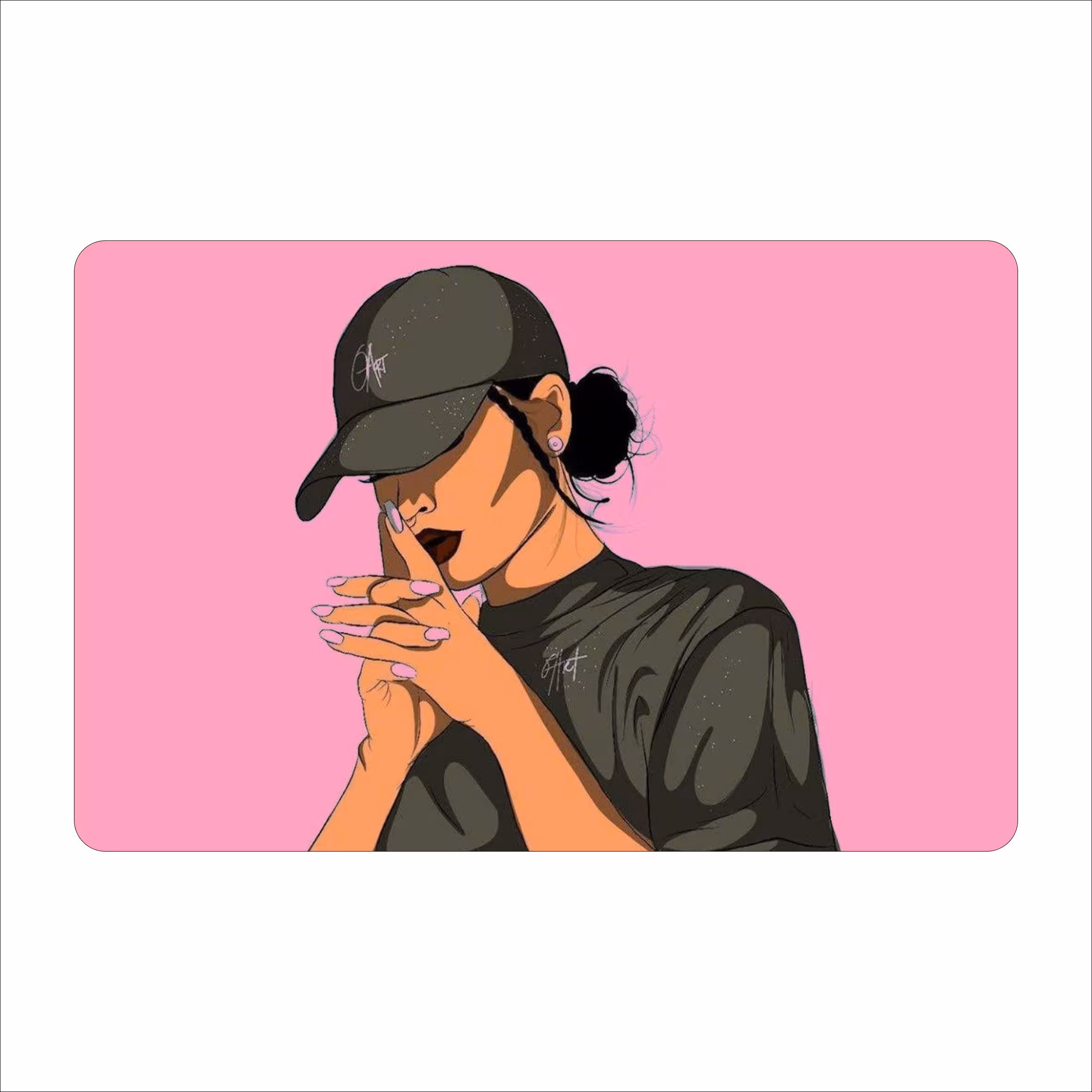 ماوس پد طرح دختر صورتی - pink girl مدل mpb347