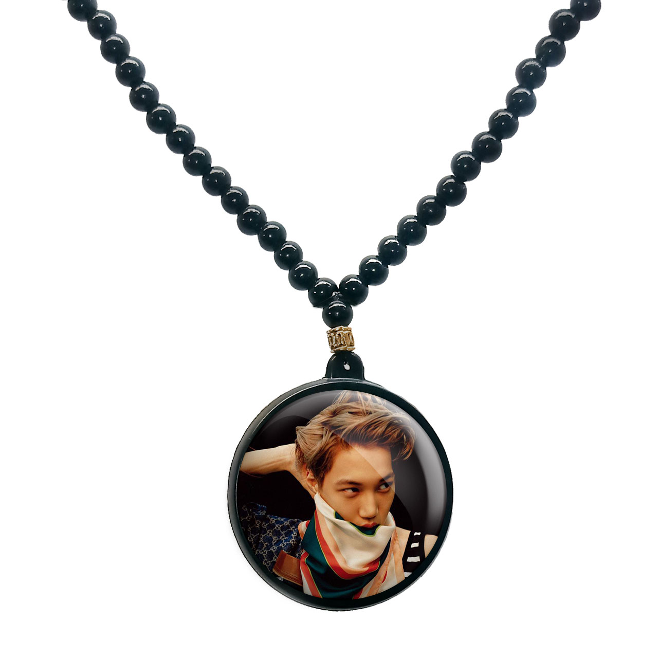 گردنبند پرمانه طرح exo کد pmd.13815 مدل دو طرفه