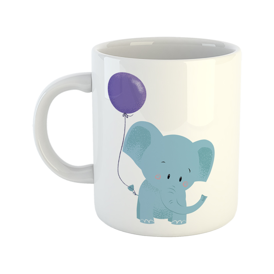 ماگ طرح فیل آبی کد 2