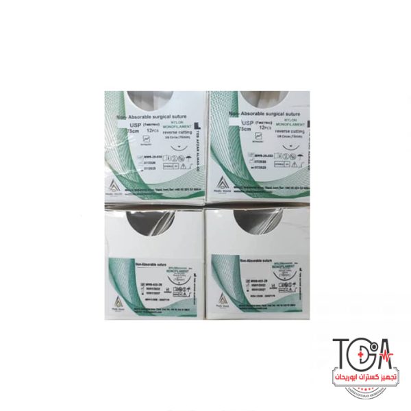 نخ بخیه نایلون 3/0 کات 26 مدیک