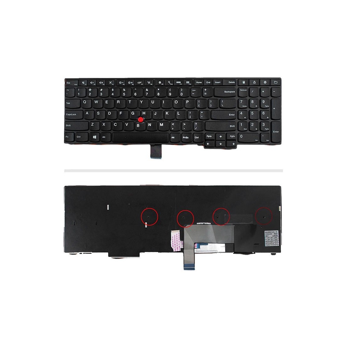 کیبورد لپتاپ لنوو T540 (ThinkPad | با ماوس | با فریم)