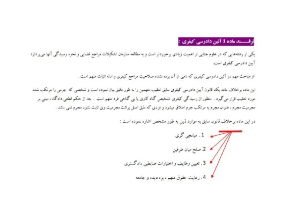 خلاصه و جمع بندی آئین دادرسی کیفری - کتابخانه مجازی واتیکان
