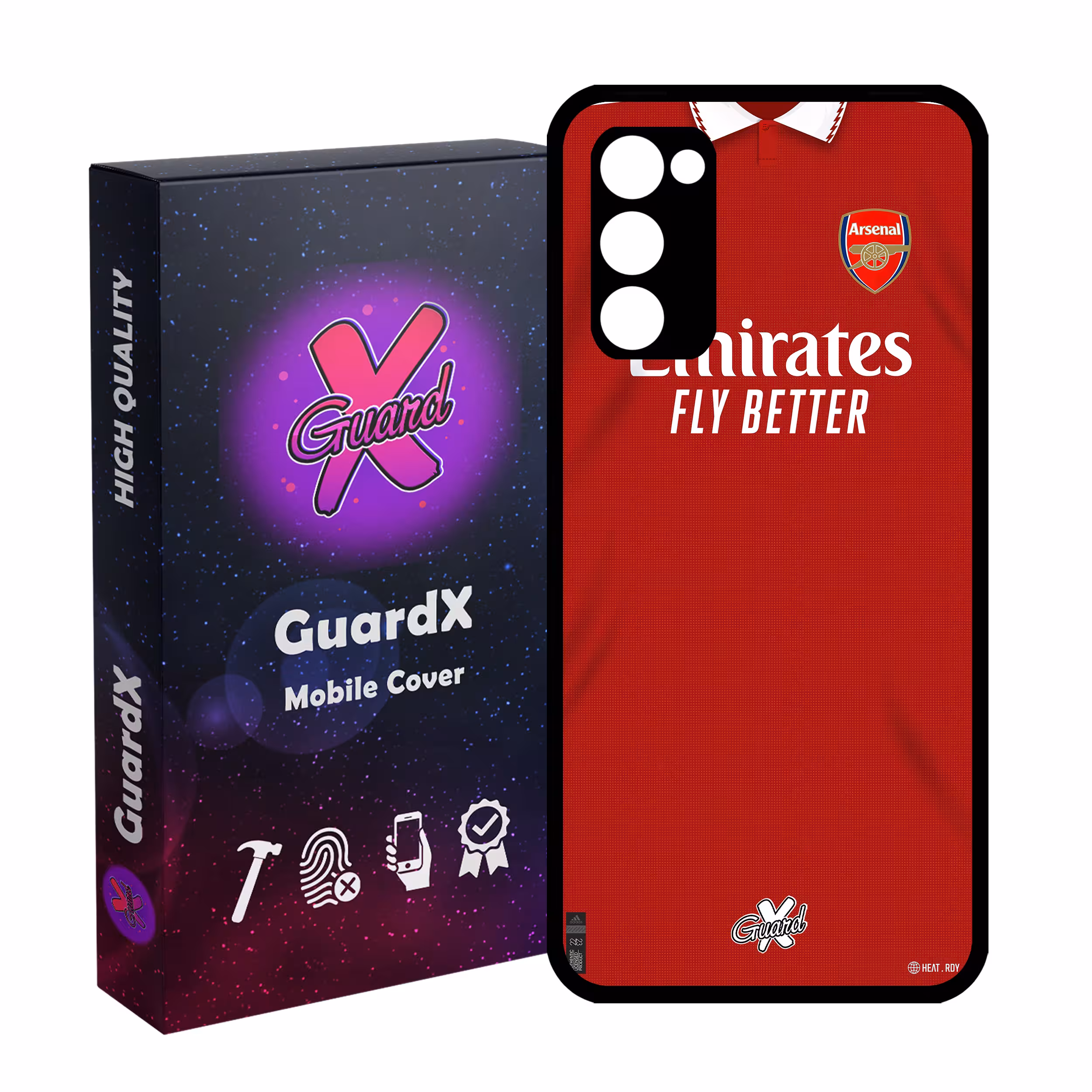 کاور گارد ایکس طرح آرسنال مدل Glass10467 مناسب برای گوشی موبایل سامسونگ Galaxy S20 FE