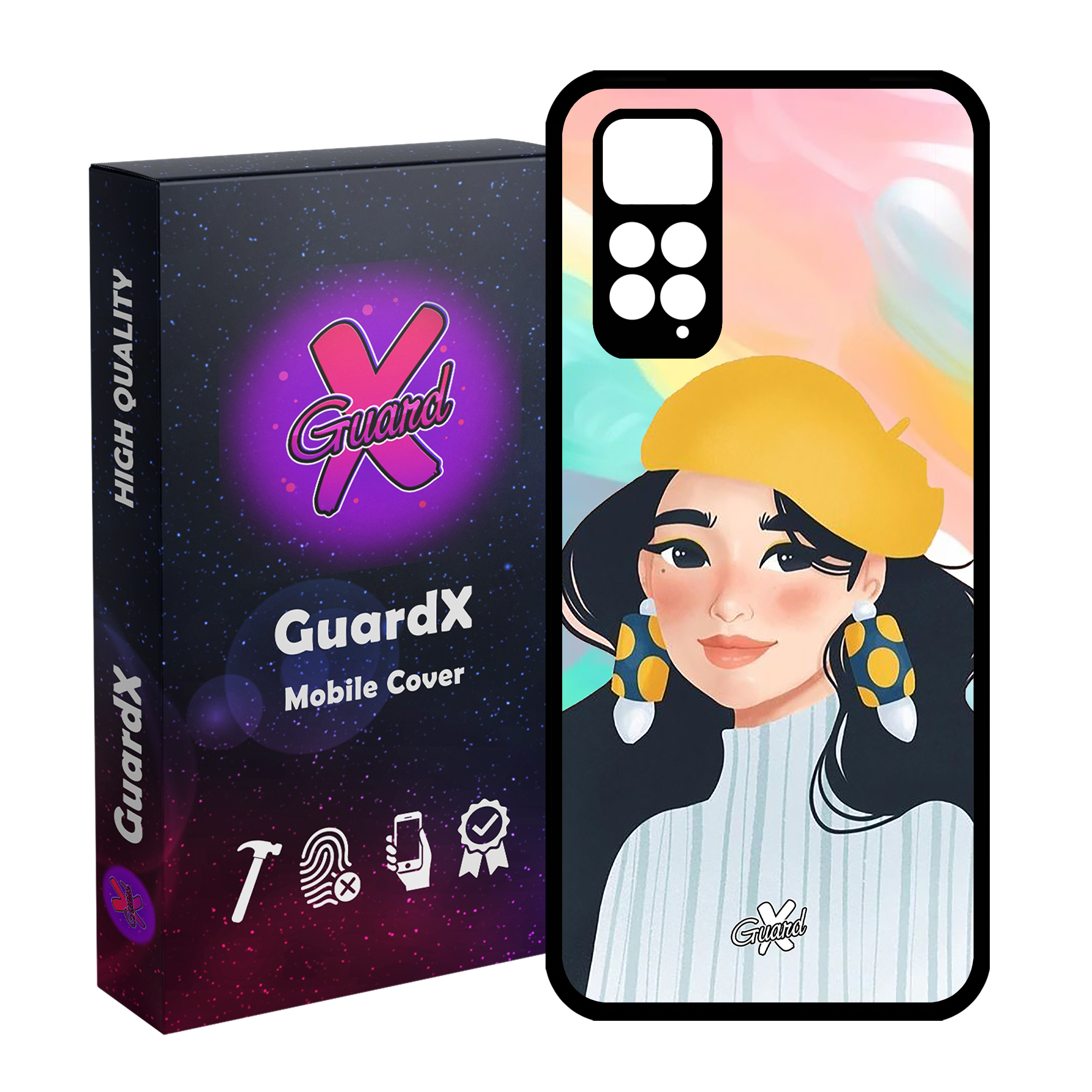 کاور گارد ایکس طرح دختر مدل Glass10261 مناسب برای گوشی موبایل شیائومی Redmi Note 11S/ Note 11 4G