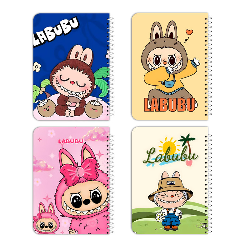 دفترچه 60 برگ آی چاپ مدل لبوبو کد 360 بسته 4 عددی | چاوه