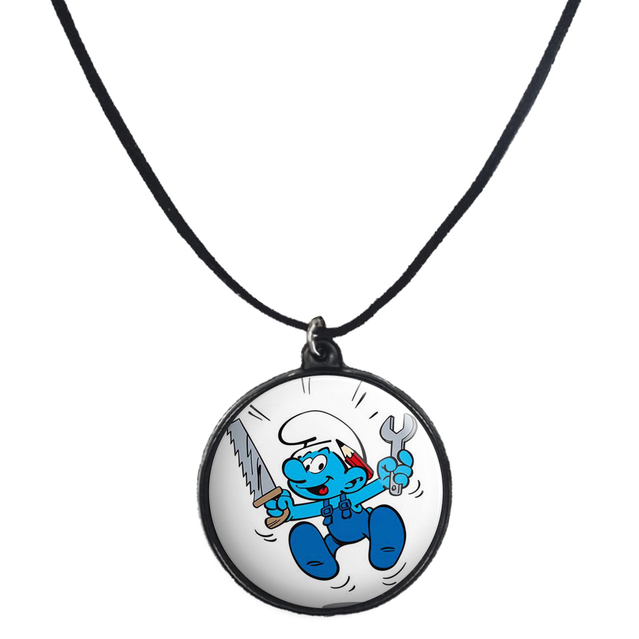 گردنبند پرمانه طرح اسمورف کد pmb.10530