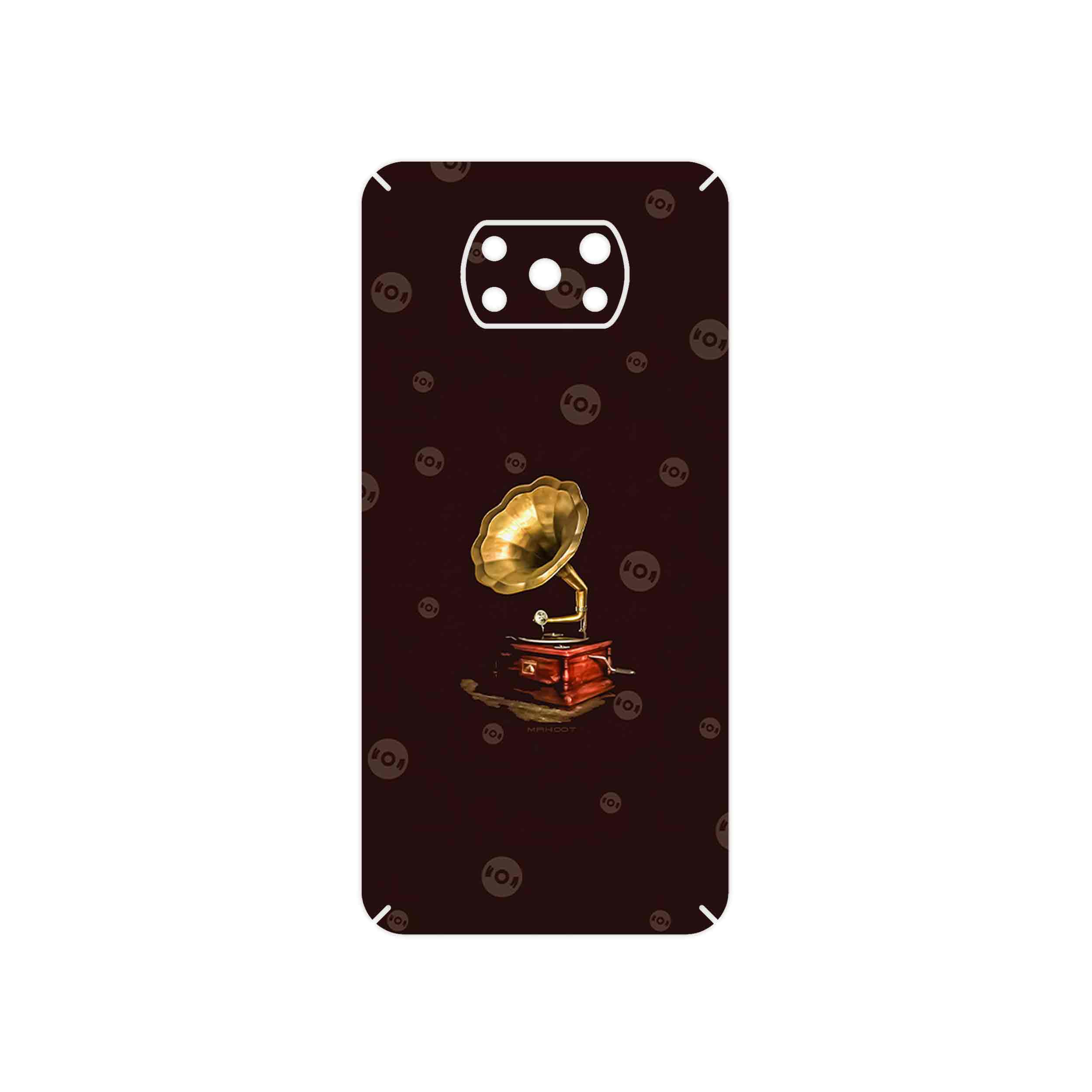 برچسب پوششی ماهوت مدل Gramophone Nostalgia مناسب برای گوشی موبایل شیائومی Poco X3 Pro
