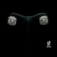 گوشواره جواهری نقره کدgn1019
