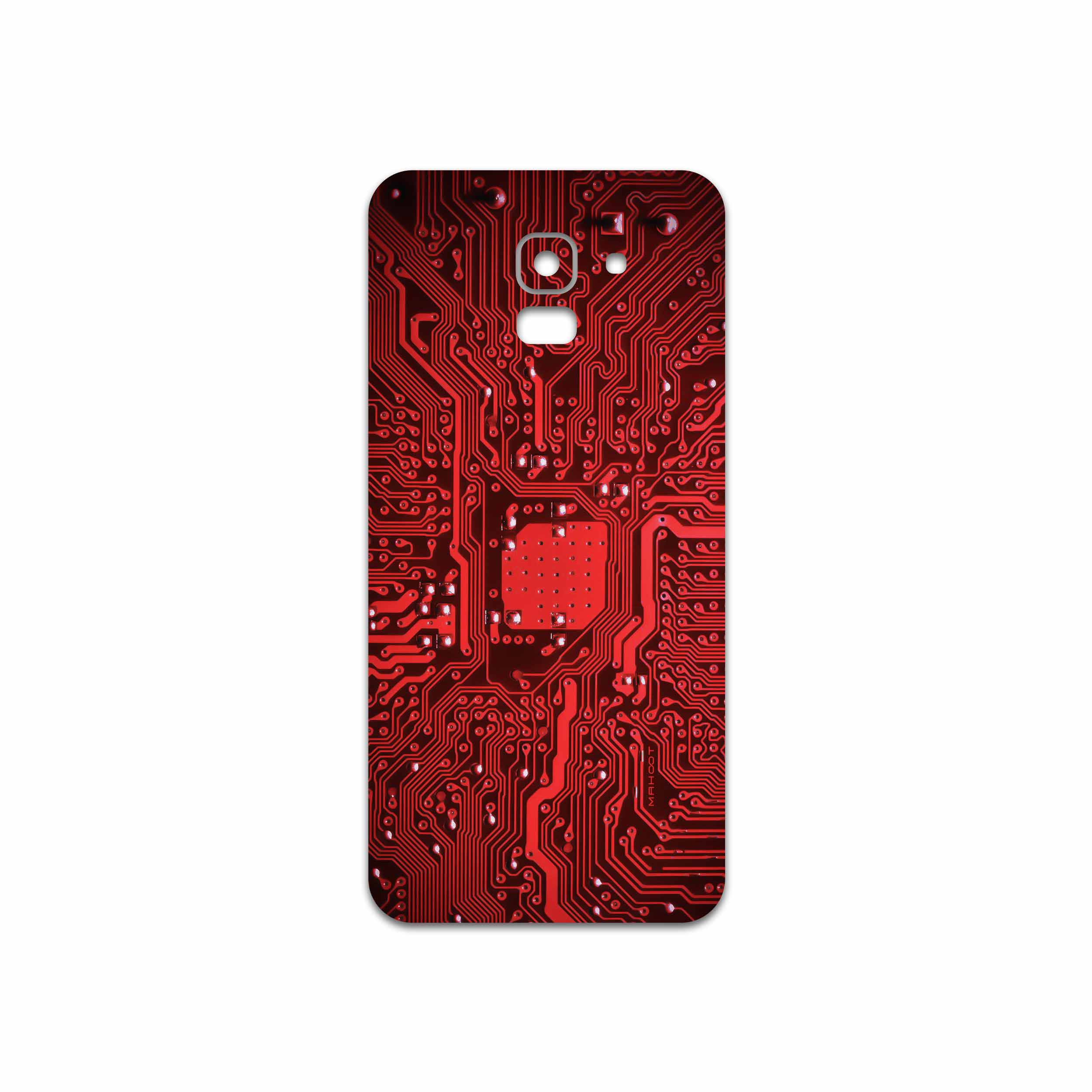 برچسب پوششی ماهوت مدل Red Printed Circuit Board مناسب برای گوشی موبایل سامسونگ Galaxy J6