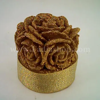 شمع گل رز طلائی