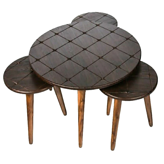 میز عسلی مدل T03 مجموعه 4 عددی