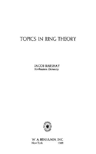 خرید و دانلود نسخه کامل کتاب Topics in ring theory
