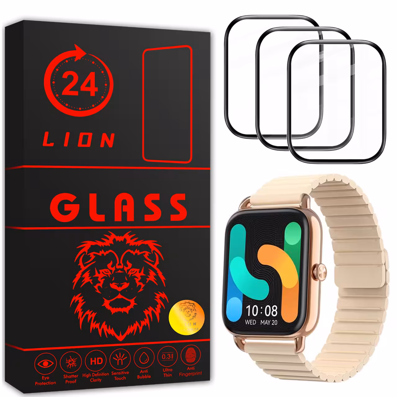 محافظ صفحه نمایش لاین مدل RT007 مناسب برای ساعت هوشمند هایلو RS4 Plus LS11 بسته سه عددی