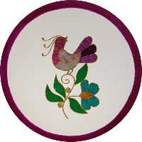 بشقاب دیوارکوب سفالی مدل پرنده خوشبختی کد 1