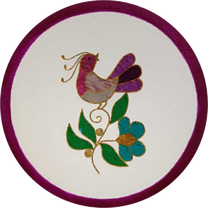 بشقاب دیوارکوب سفالی مدل پرنده خوشبختی کد 1