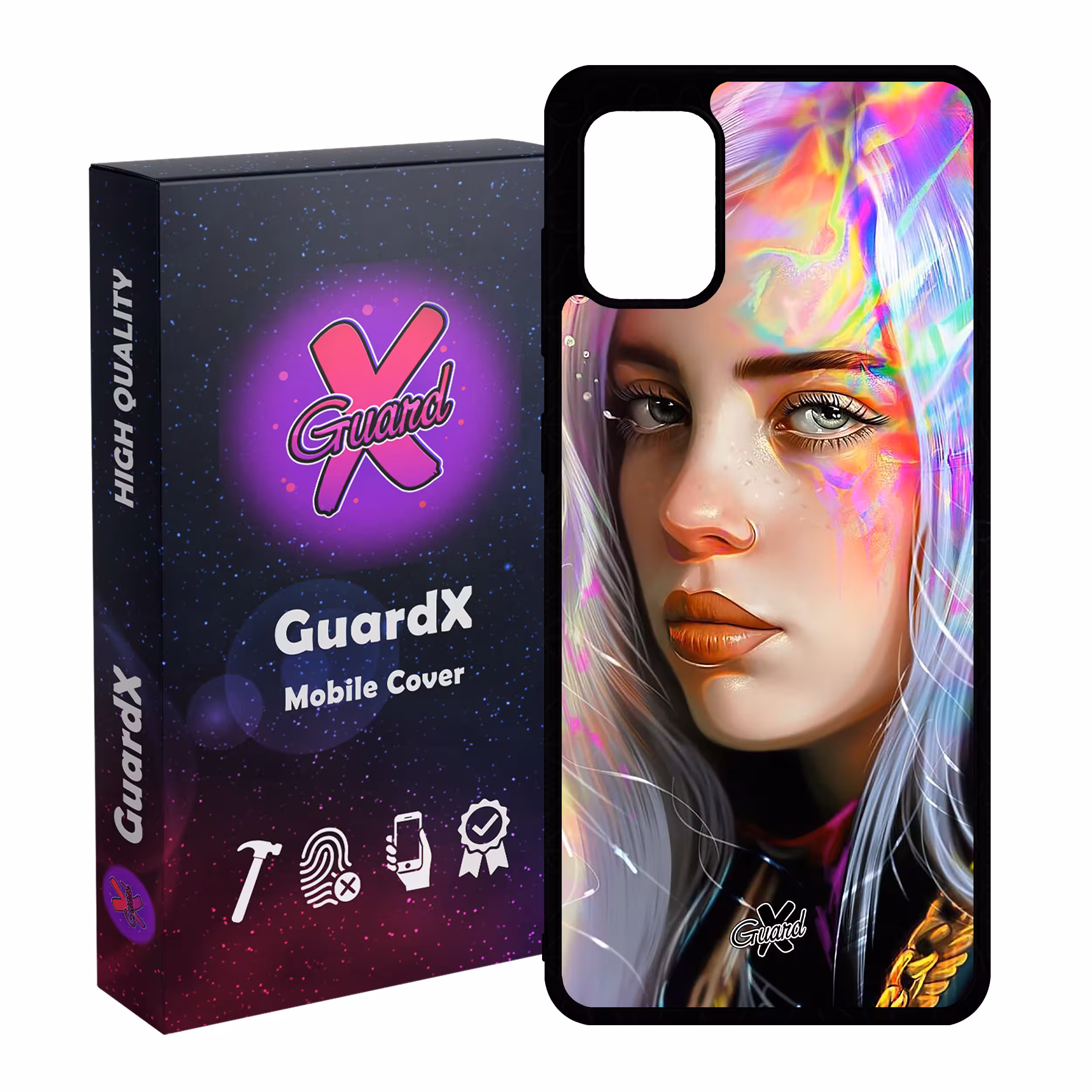 کاور گارد ایکس طرح Billie Eilish مدل Glass10141 مناسب برای گوشی موبایل سامسونگ Galaxy A31