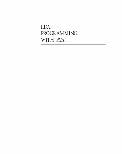 خرید و دانلود نسخه کامل کتاب LDAP programming with Java