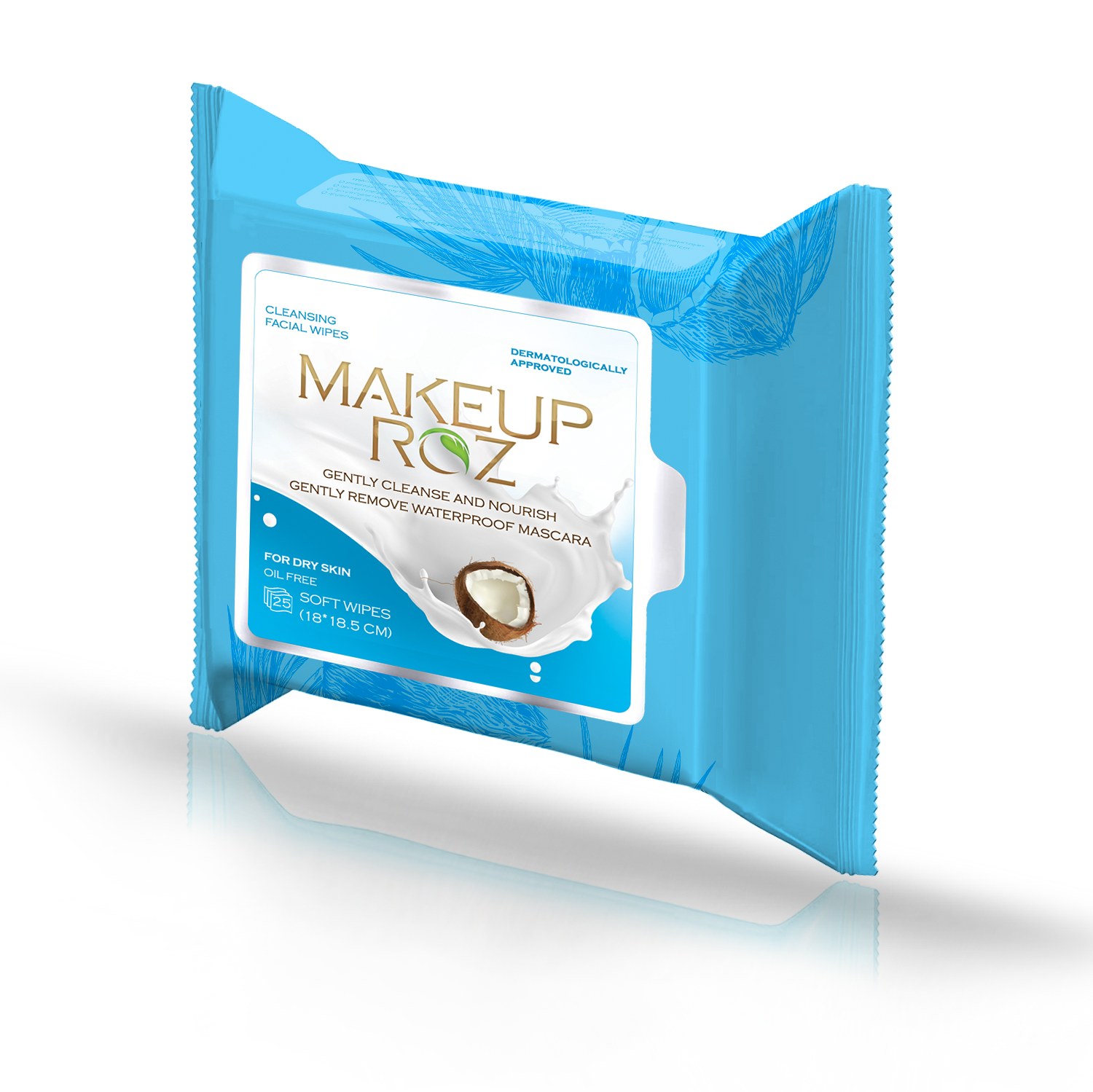 دستمال مرطوب میکاپ رز با رایحه نارگیل 25 عددی