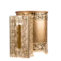 ست سطل و جا دستمال کاغذی اطلس مدل 001 طلایی