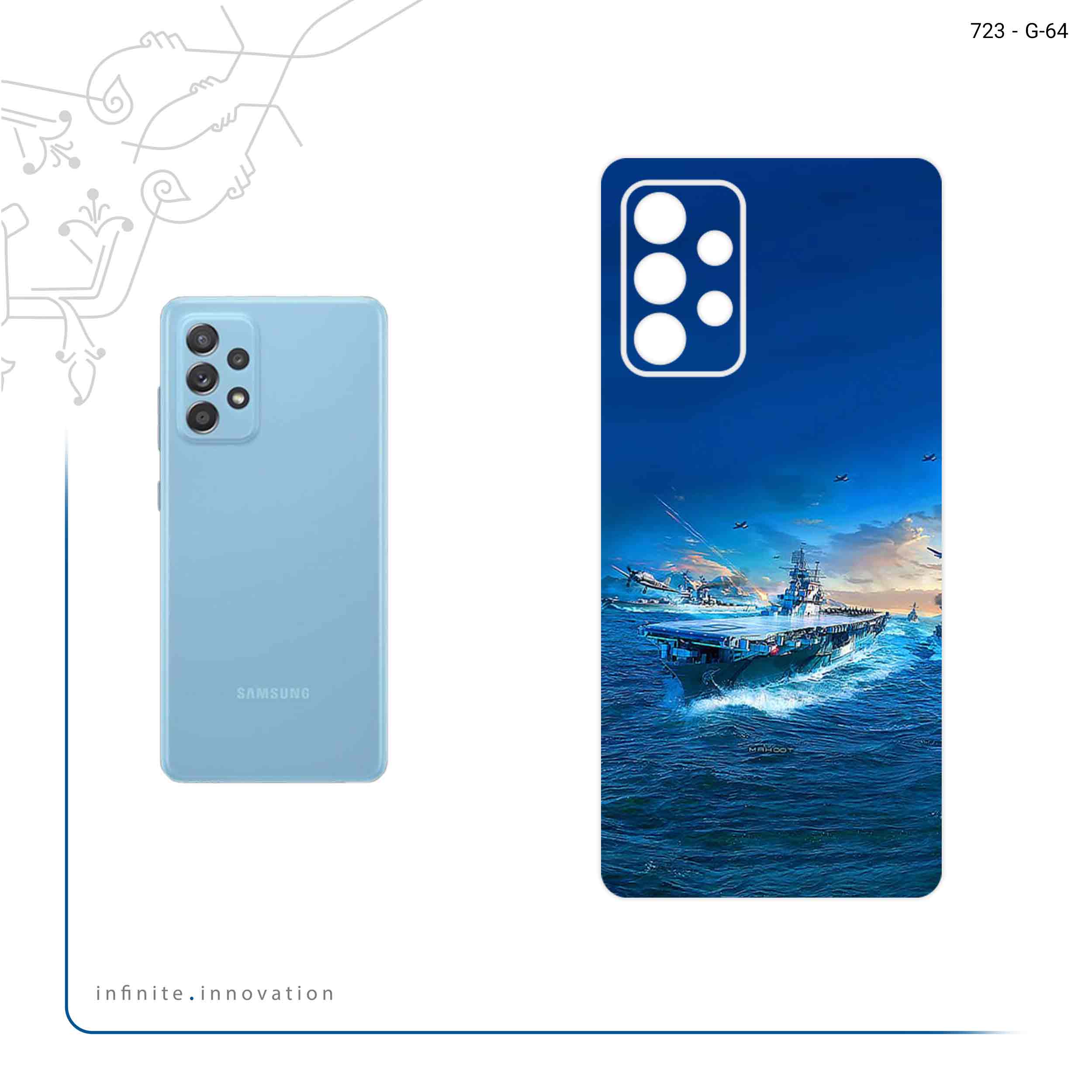 برچسب پوششی ماهوت مدل Warship مناسب برای گوشی موبایل سامسونگ Galaxy A53 5G