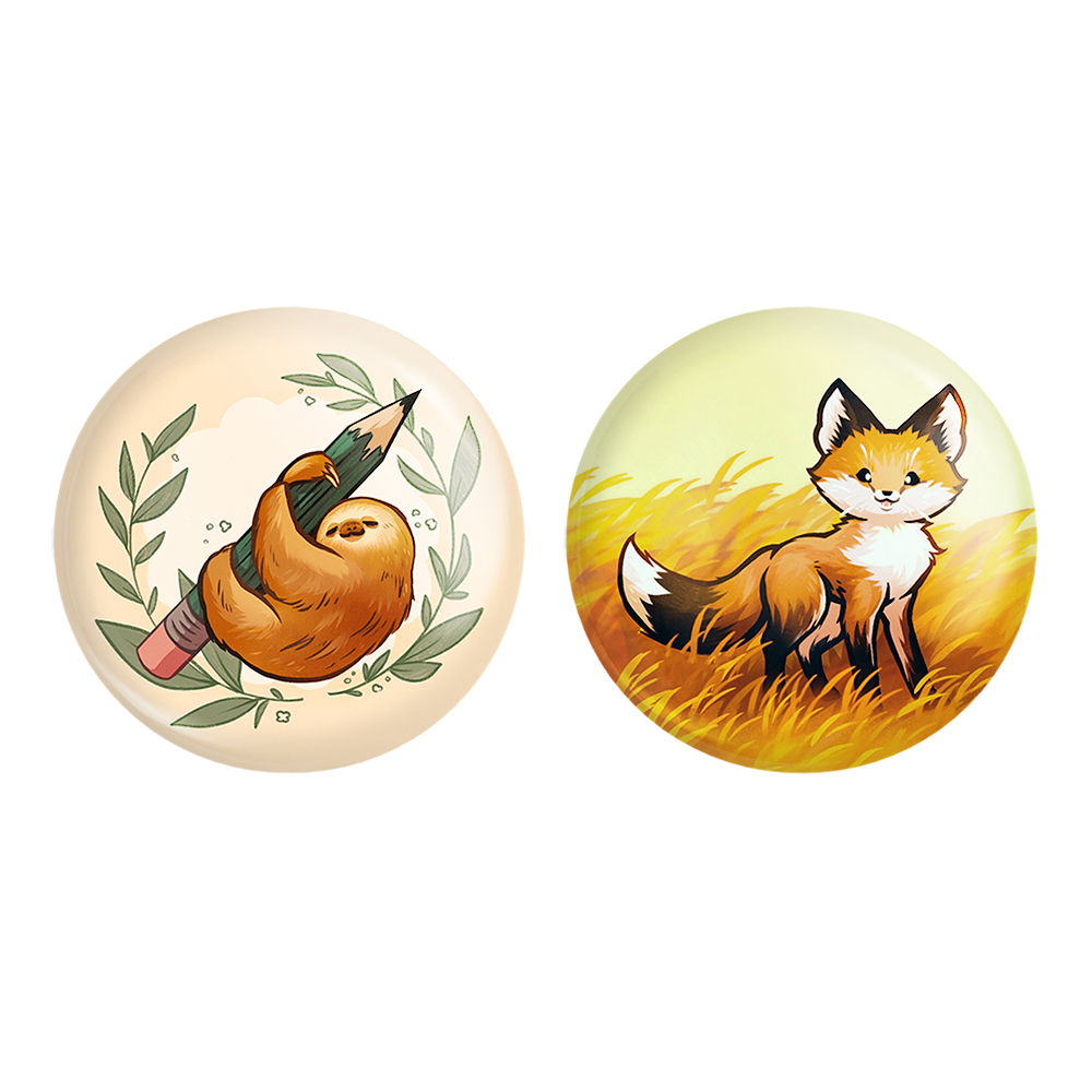 پیکسل خندالو مدل روباه و تنبل حیوانات بامزه کد 2105621059 مجموعه 2 عددی