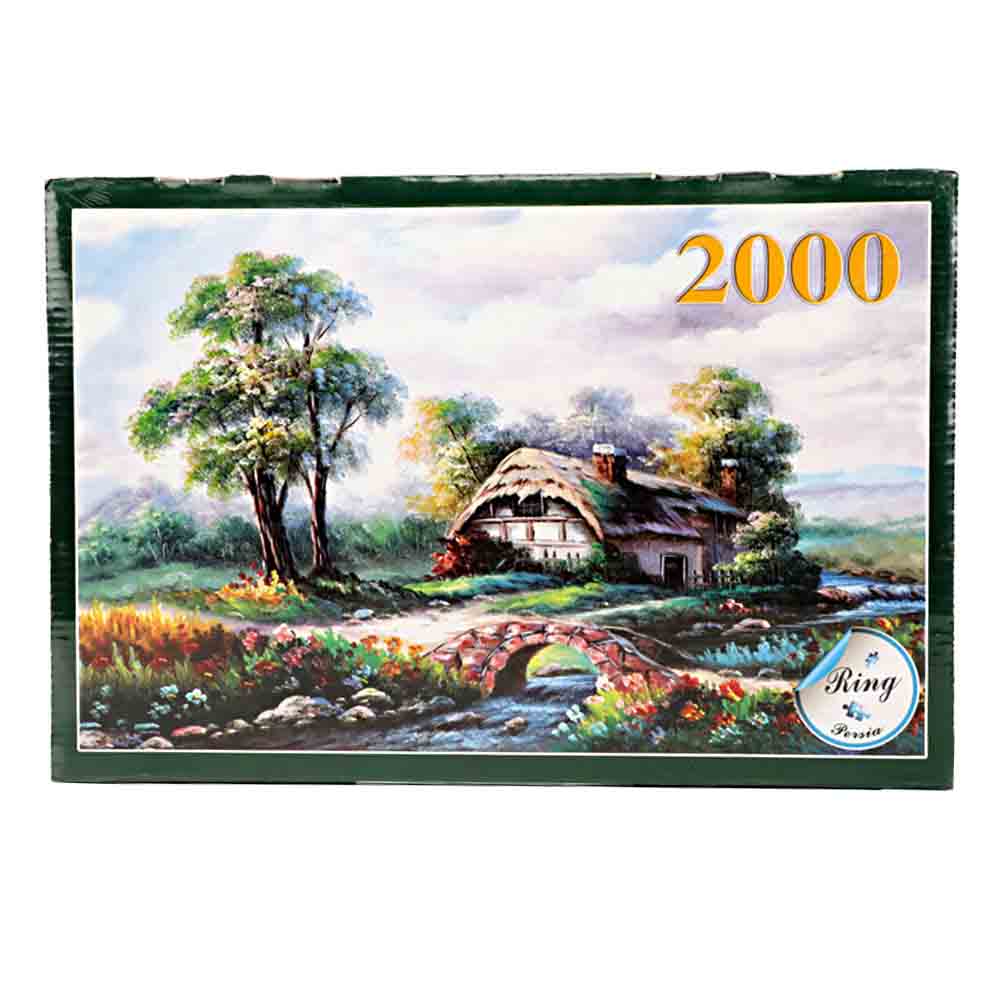 پازل 2000 قطعه طرح کلبه و رودخانه