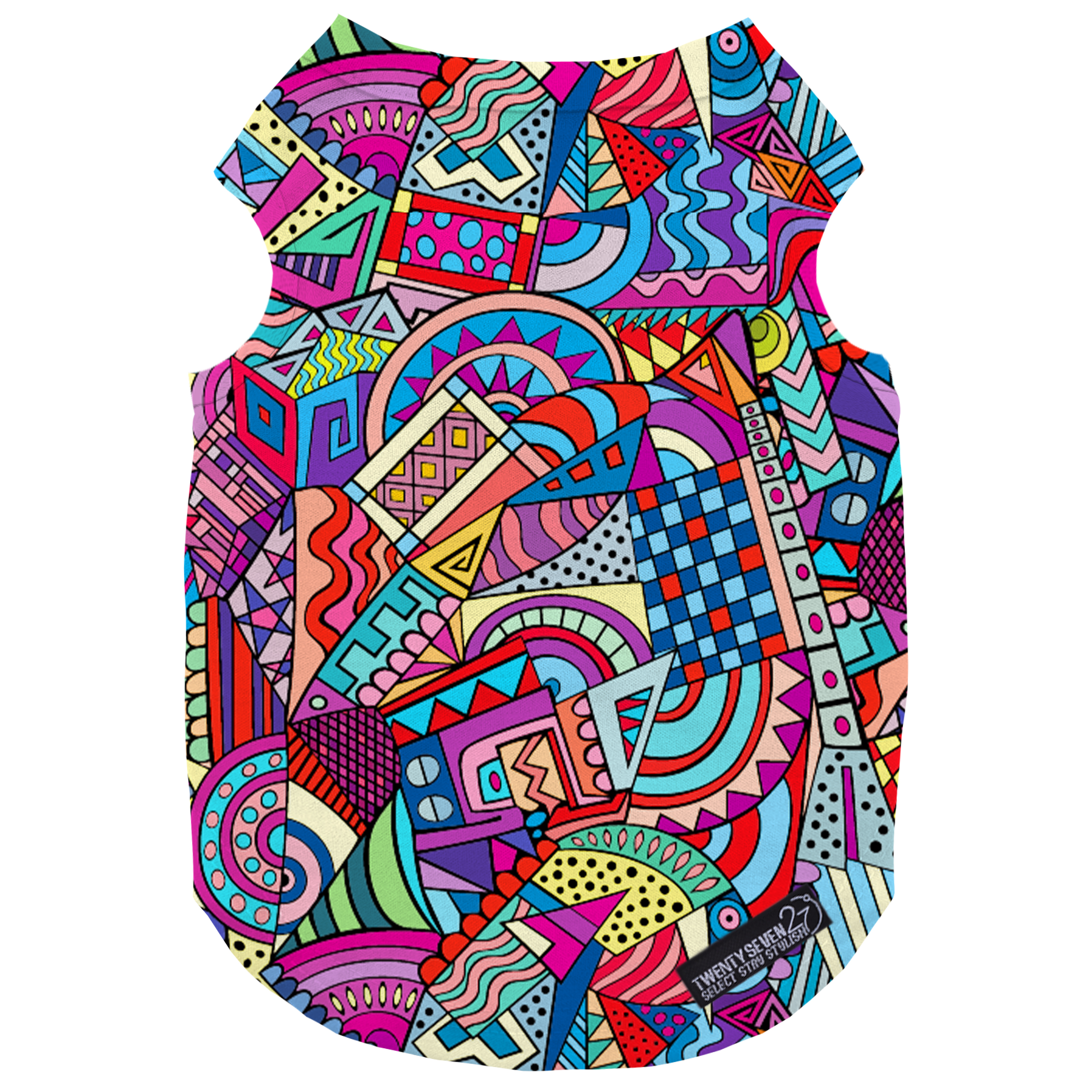 لباس سگ و گربه 27 طرح Abstract کد MH703 سایز L